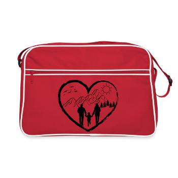 Randonnée été cadeau liberté nature - Sac Retro - rouge/blanc - Devant