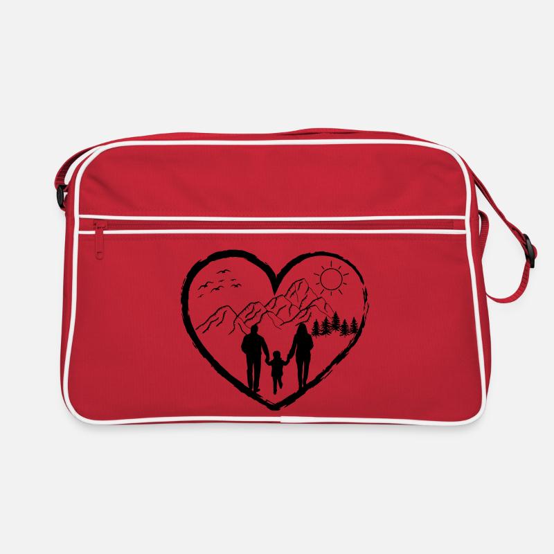 Randonnée été cadeau liberté nature - Sac Retro - rouge/blanc