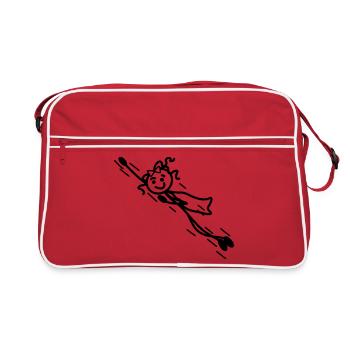 Superwoman vole vite avec cape - Sac Retro - rouge/blanc - Devant