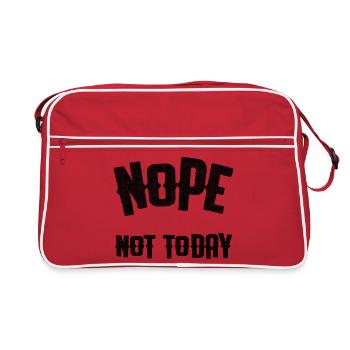 Nope not today - Retro Bag - red/white - Front