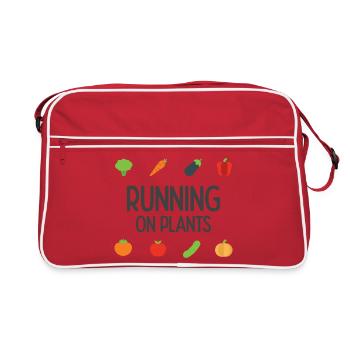 Courir sur les plantes - Sac Retro - rouge/blanc - Devant