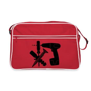 Screw and plug drill - Retro Bag - red/white - Front