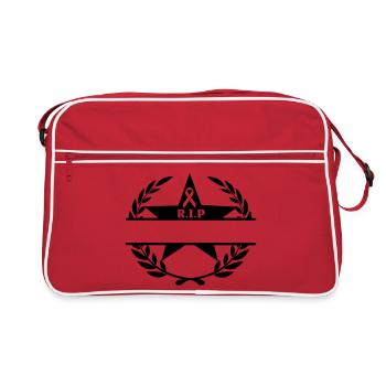 Couronne de laurier étoile et arc RIP - Sac Retro - rouge/blanc - Devant