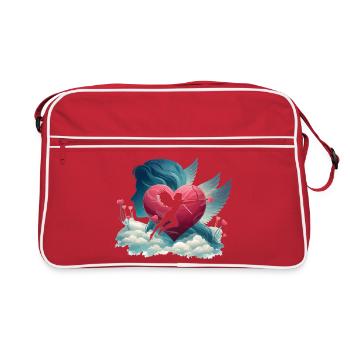Cupid Archer Heart Artwork - Retro Bag - red/white - Front