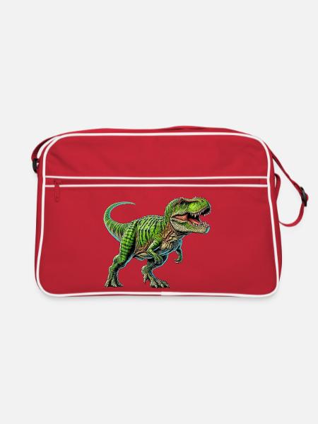 Dinosaur - Retro Bag - red/white - Front