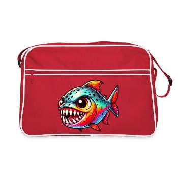 Piranha - Sac Retro - rouge/blanc - Devant