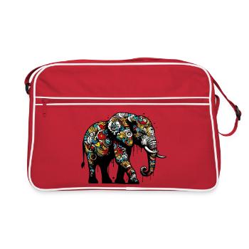 Éléphant - Sac Retro - rouge/blanc - Devant
