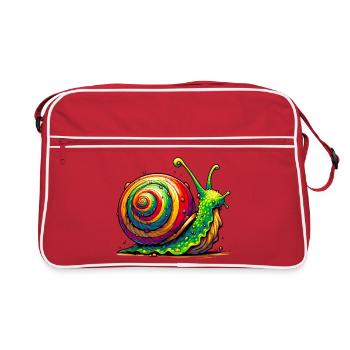 Escargot - Sac Retro - rouge/blanc - Devant