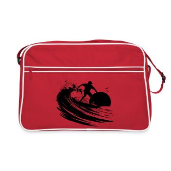 Surfeur - Sac Retro - rouge/blanc - Devant