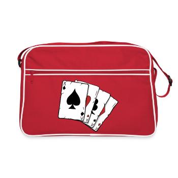 poker cards four aces illustration by Vexels - Retro Bag - red/white - Front