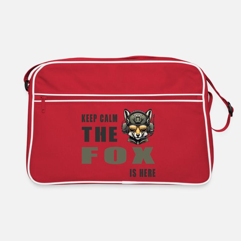 Ruhe bewahren - der Fuchs ist da Retro Tasche