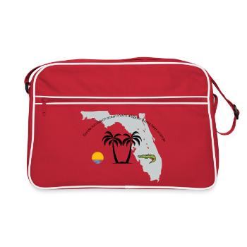 Carte de voyage de la Floride avec symboles - Sac Retro - rouge/blanc - Devant