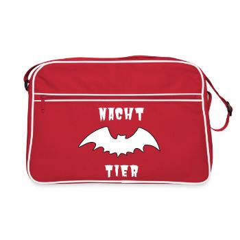 Nachttier_Weis_1 - Sac Retro - rouge/blanc - Devant