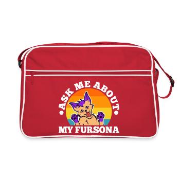 C’est une chose poilue que vous ne comprendriez pas - Sac Retro - rouge/blanc - Devant