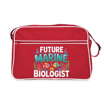 Future Marine Biologist with Fish - Retro Bag - red/white - Front