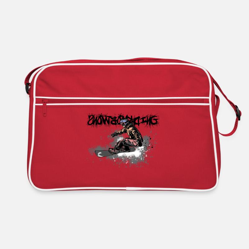 Snowboarder dynamique en style action Sac Retro