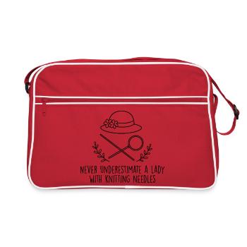 Miss Marple Jamais une dame ne comprend - Sac Retro - rouge/blanc - Devant
