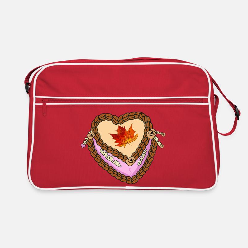 Herbst Cremeals Herz süsses  Retro Tasche