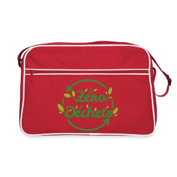 zero dechets plante - Sac Retro - rouge/blanc - Devant