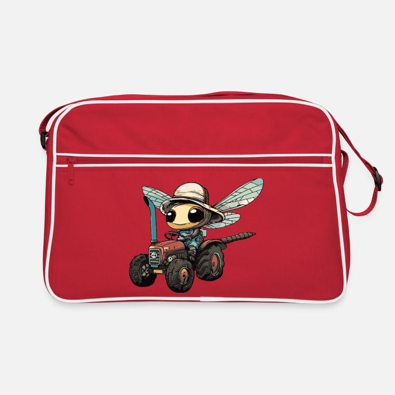 Dragonfly Tractor Farmer Retro Bag