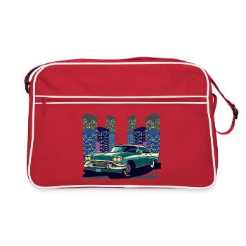 Soirée néon de runabout urbain vintage - Sac Retro - rouge/blanc - Devant