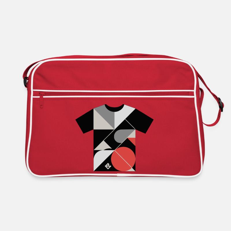 Geometric Mosaic: Red Circle Blocks Retro Bag