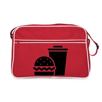 Restauration rapide, burgers, food trucks - Sac Retro - rouge/blanc - Devant