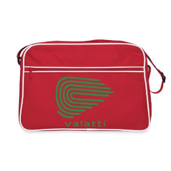 Valatti Green Wave Line Abstract - Retro Bag - red/white - Front