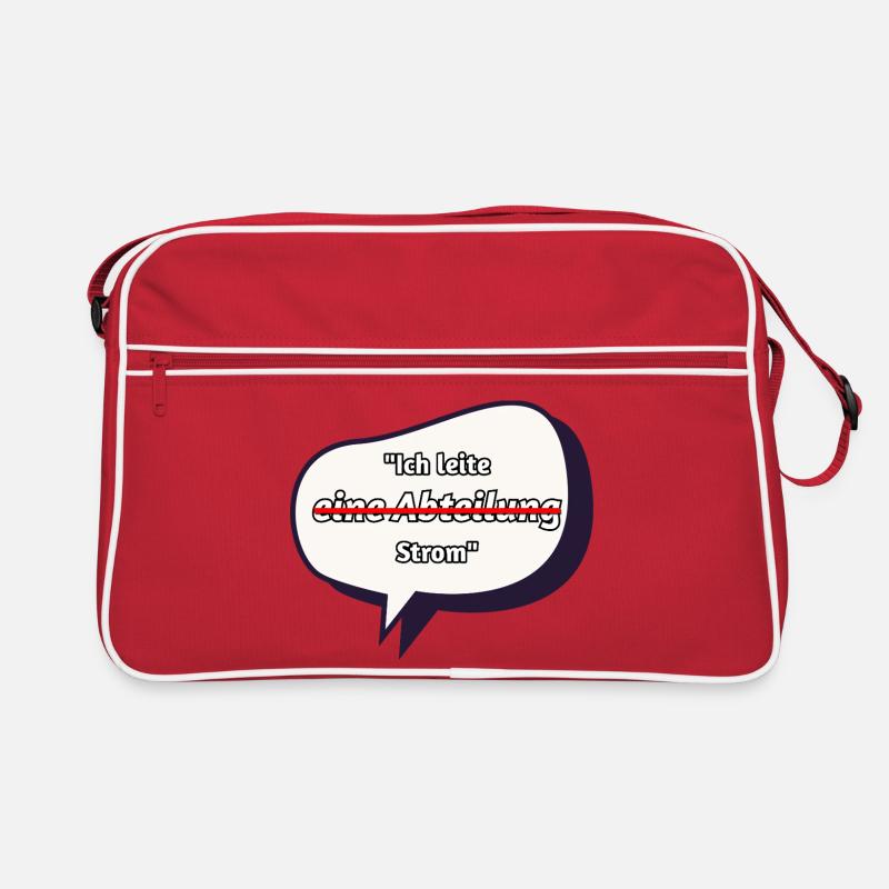 Ich leite Strom Spruch Retro Tasche