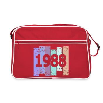 1988 - Retro Tasche - Rot/Weiß - Vorne