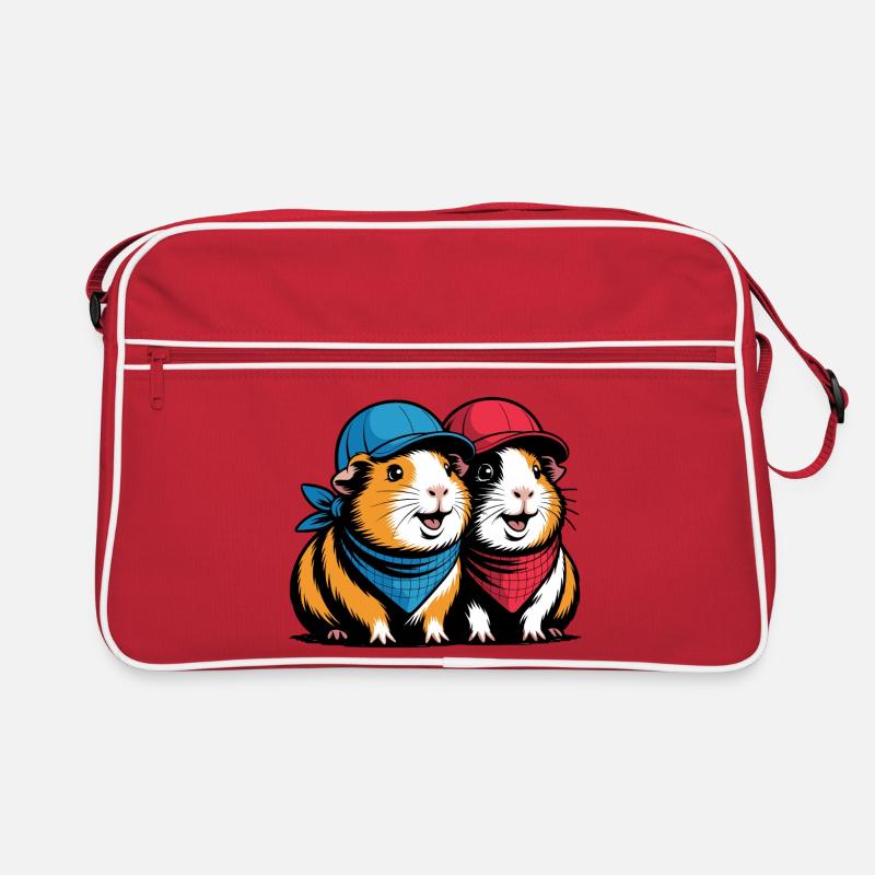 Amis cochons d’Inde mignons – Motif drôle d’animal Sac Retro