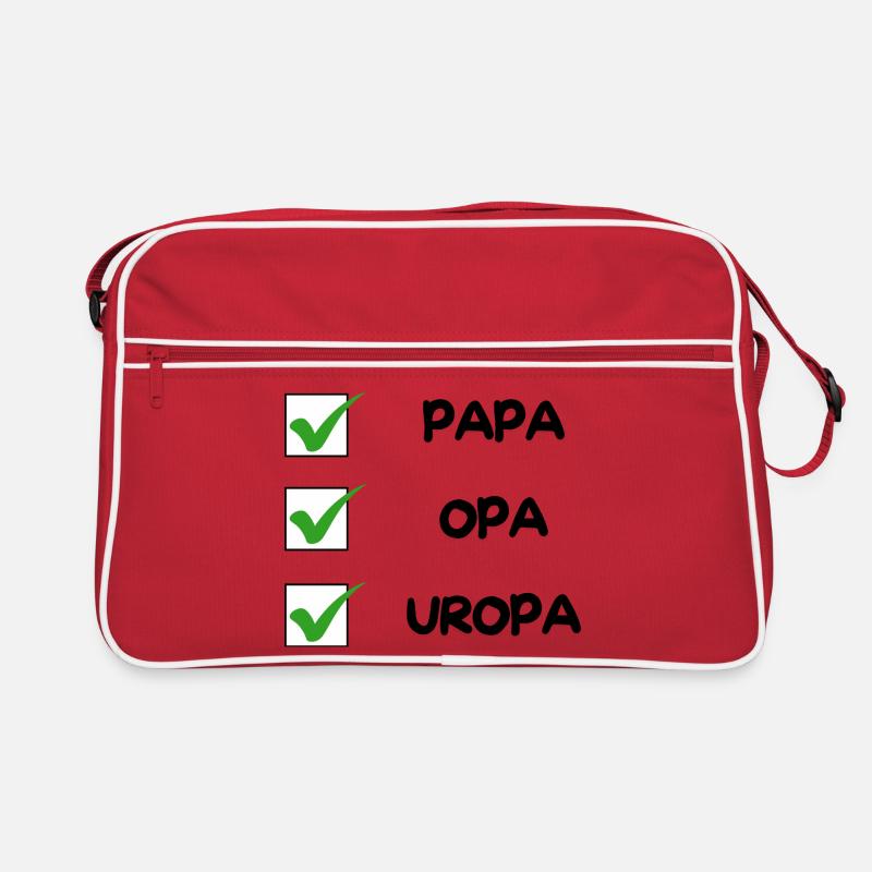 Liste de contrôle de l’UROPA - Sac Retro - rouge/blanc