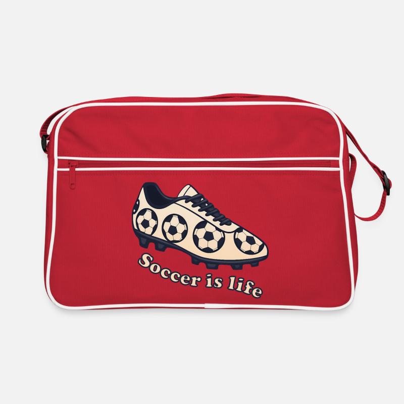 Fußball – Soccer ist Leben Design Retro Tasche