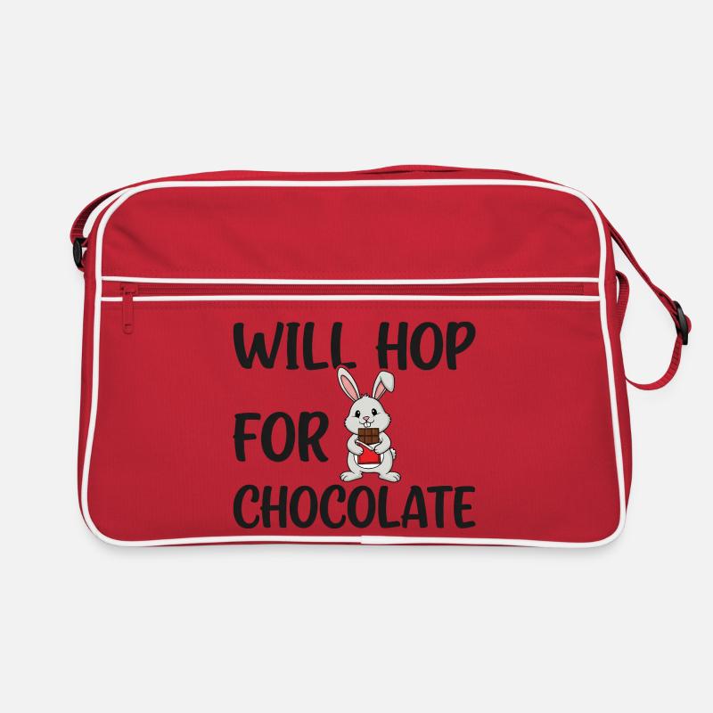 Will Hop for Chocolate – Sweet Easter Humor Retro Bag