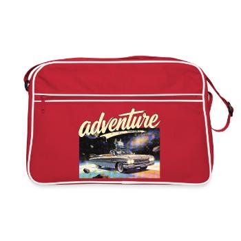 Retro Auto Abenteuer - Retro Tasche - Rot/Weiß - Vorne