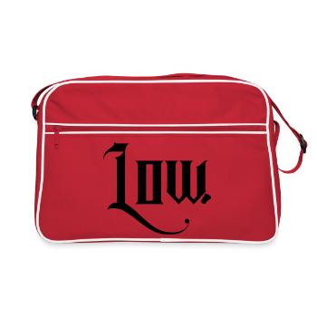 Männer Frauen Tshirt Tuning Car Auto Tief Low 2.0 - Retro Tasche - Rot/Weiß - Vorne