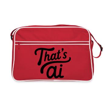 "That's AI" Handwritten Typography - Retro Bag - red/white - Front