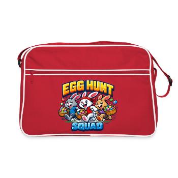 Egg Hunt Squad Kids Easter Easter Egg - Retro Bag - red/white - Front