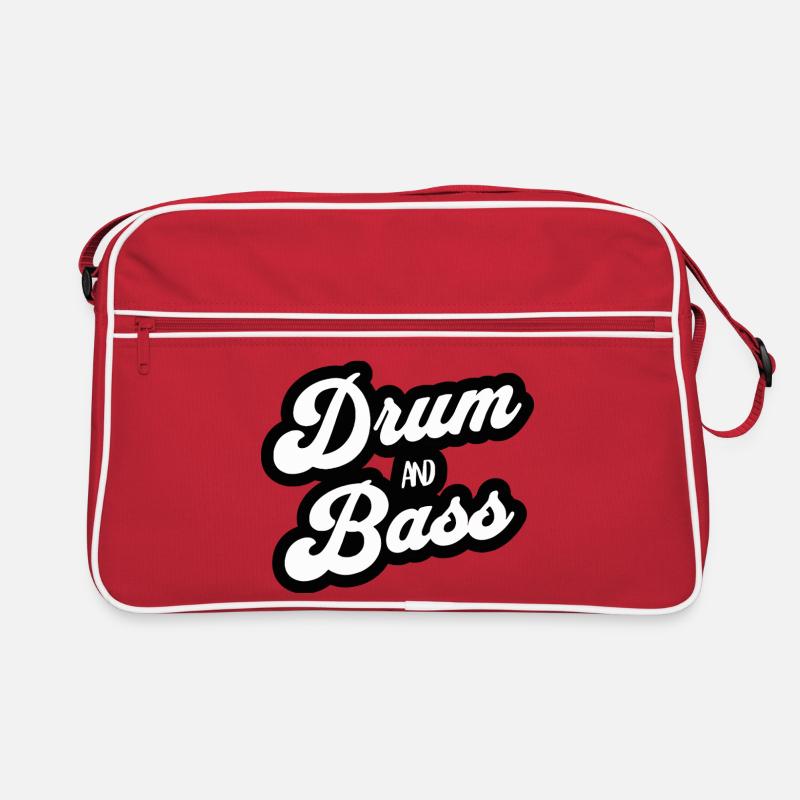 Drum and Bass Script Logo Sac Retro