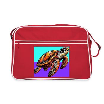 turtle - Retro Bag - red/white - Front
