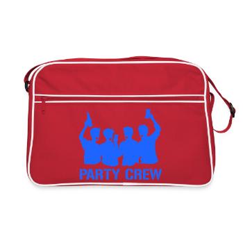Silhouette de l’équipe de fête - Sac Retro - rouge/blanc - Devant
