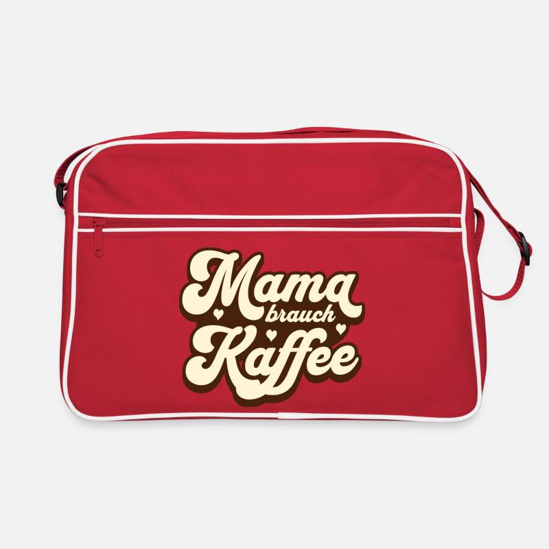 Mama brauch Kaffee Retro Tasche