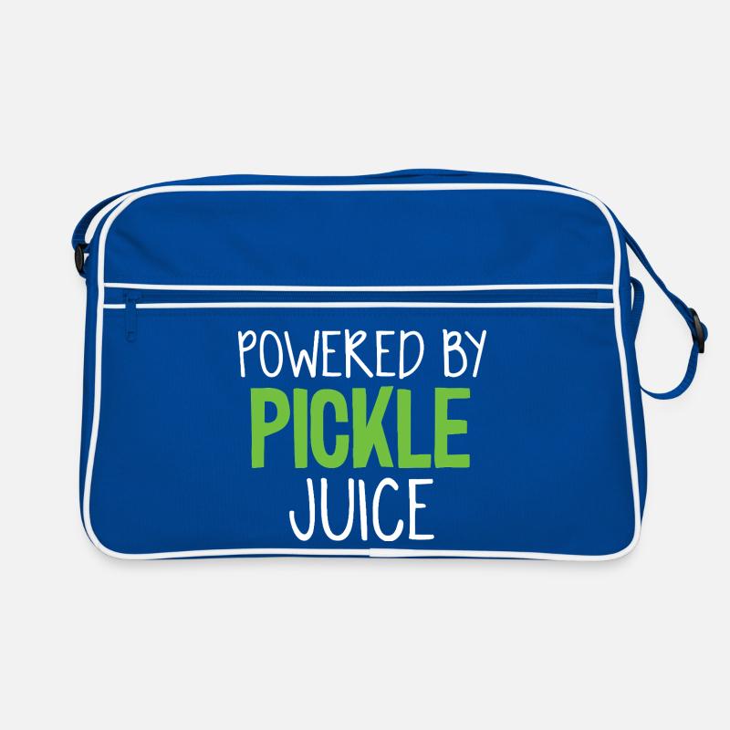 Angetrieben von Gurkensaft Retro Tasche