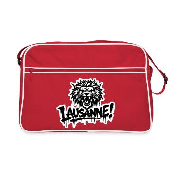 Lausanne Lion - Sac Retro - rouge/blanc - Devant