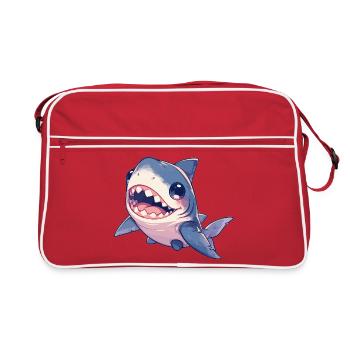 Weißer Haie Weißer Hai - Retro Tasche - Rot/Weiß - Vorne