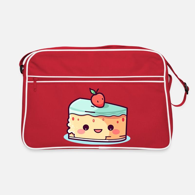 Kawaii Cake Slice with Cherry Retro Bag