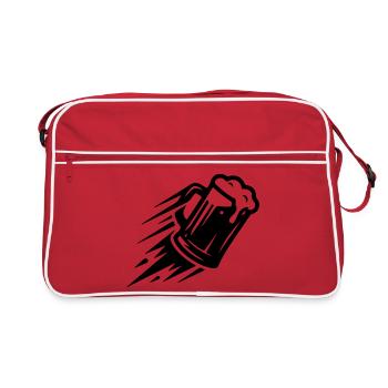Beer Glass Symbol Wheat Beer - Retro Bag - red/white - Front
