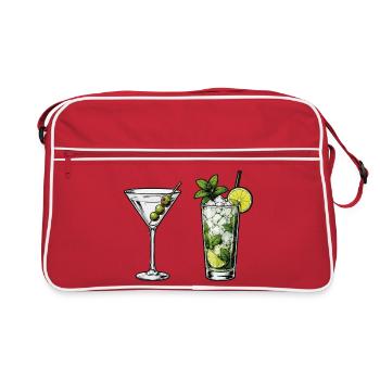 Cocktail Collection: Martini & Mojito - Retro Bag - red/white - Front