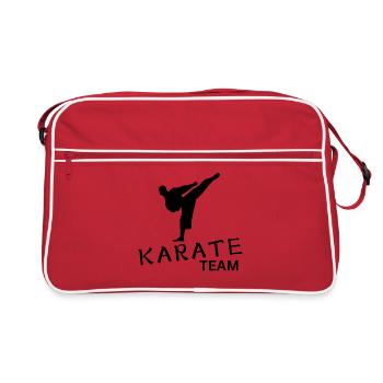 Karate-Team - Retro Tasche - Rot/Weiß - Vorne
