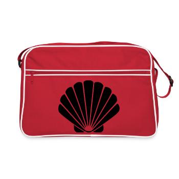 Cadeau de voyage Vacances Plage Scallop Shell - Sac Retro - rouge/blanc - Devant
